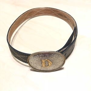 Silversmith Collection Belt Buckle + Textan Belt